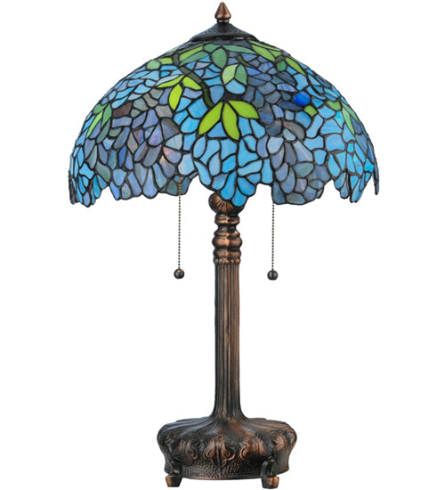 Meyda 25"H Tiffany Wisteria Table Lamp '139606