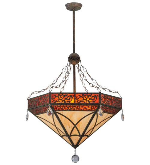 Meyda 37"W Larkfield Inverted Pendant '140376