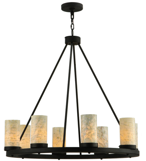 Meyda 37.5"W Loxley Jadestone 8 LT Chandelier '140445