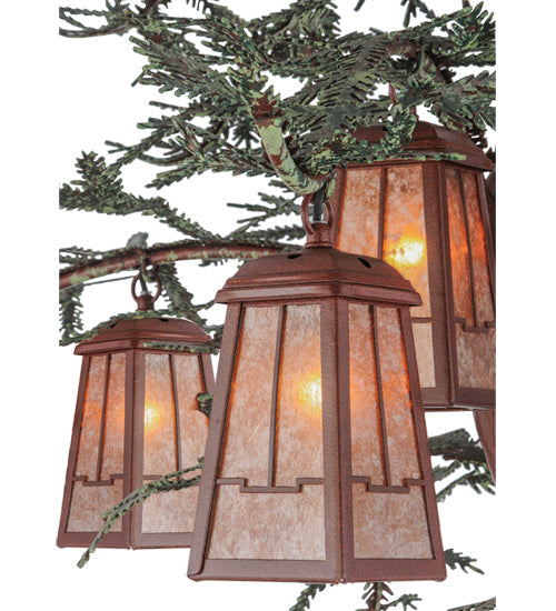 Meyda 52"W Pine Branch Valley View 12 LT Chandelier- 140897