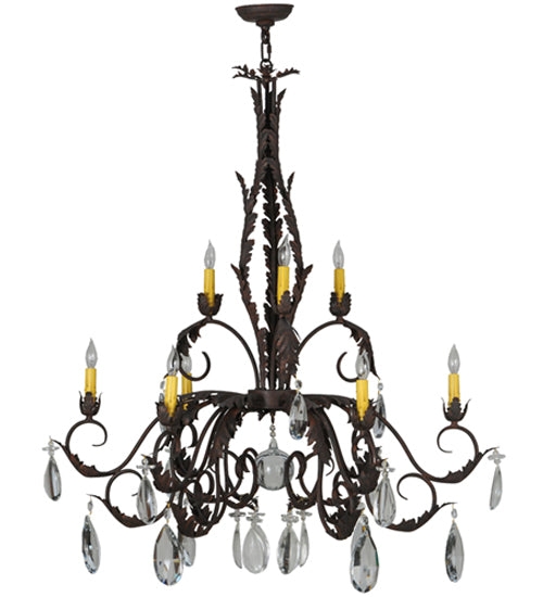 Meyda 38.5" Wide New Country French 9 Light Chandelier- 143064