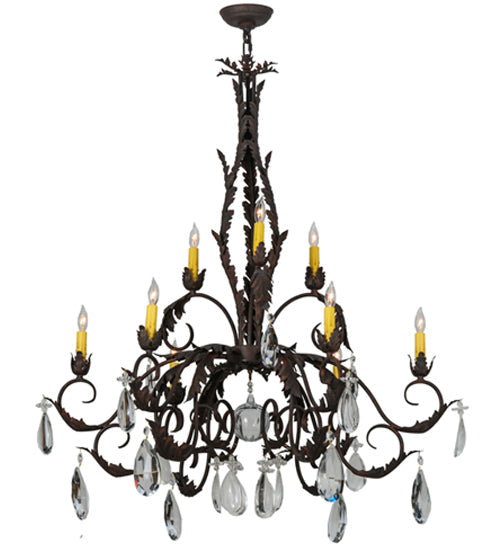 Meyda 38.5" Wide New Country French 9 Light Chandelier- 143064