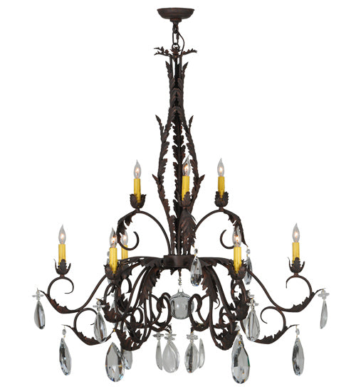 Meyda 38.5" Wide New Country French 9 Light Chandelier- 143064