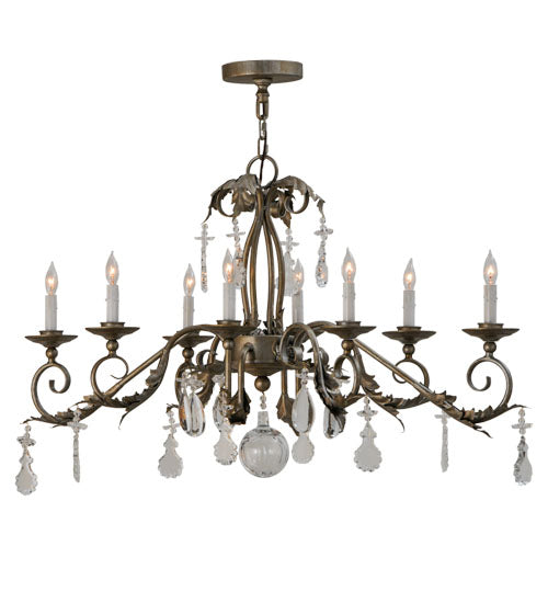 Meyda 44" Long Windsor 8 Light Oblong Chandelier- 143961