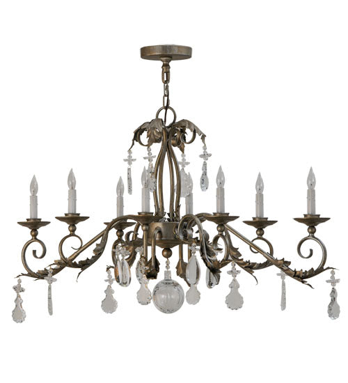 Meyda 44" Long Windsor 8 Light Oblong Chandelier- 143961