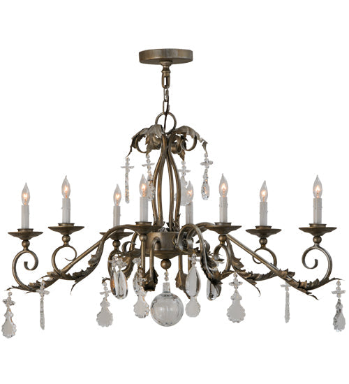 Meyda 44" Long Windsor 8 Light Oblong Chandelier- 143961