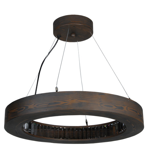 Meyda 25"w Hickory Treasures Led Pendant - 145988