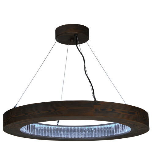 Meyda 32"w Hickory Treasures Led Pendant - 145990