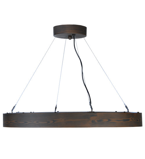 Meyda 32"w Hickory Treasures Led Pendant - 145990