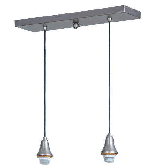 Meyda 20"L Brushed Nickel 2 LT Island Pendant Hardware '146658