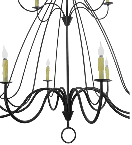 Meyda 68" Wide Bell 12 Light Two Tier Chandelier- 146889