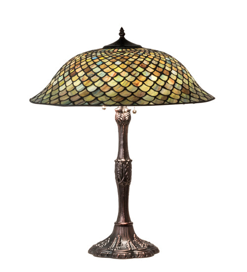 Meyda 26" High Tiffany Fishscale Table Lamp- 147470