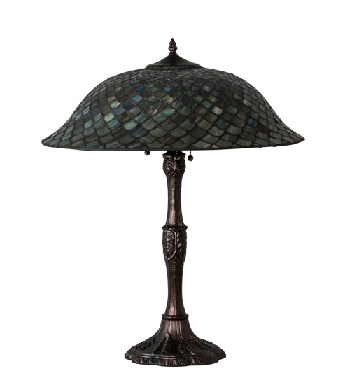 Meyda 26" High Tiffany Fishscale Table Lamp- 147470