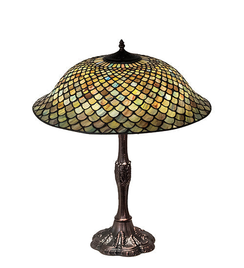 Meyda 26" High Tiffany Fishscale Table Lamp- 147470