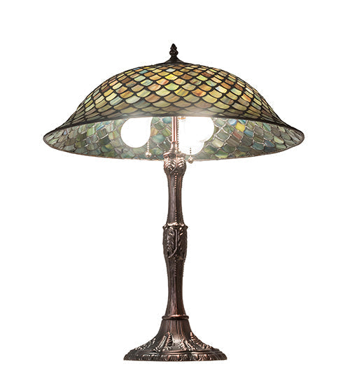 Meyda 26" High Tiffany Fishscale Table Lamp- 147470