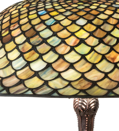 Meyda 26" High Tiffany Fishscale Table Lamp- 147470