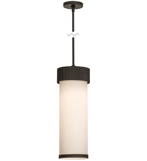 Meyda 8"W Cilindro Corrugated Pendant '149255