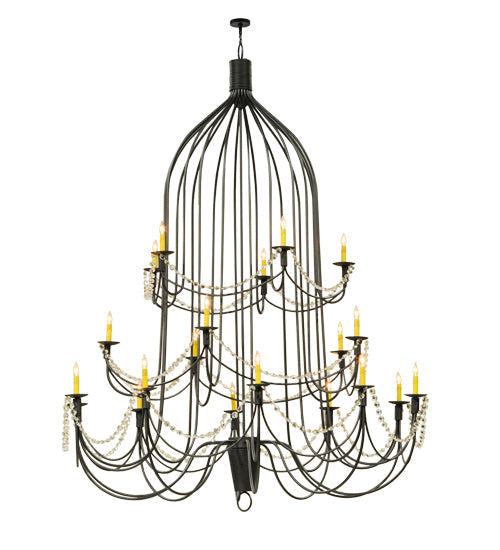 Meyda 72" Wide Bell 20 Light Three Tier Chandelier- 149323