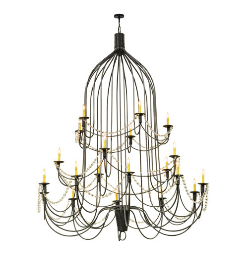 Meyda 72" Wide Bell 20 Light Three Tier Chandelier- 149323