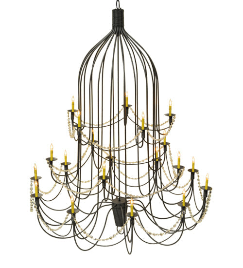 Meyda 72" Wide Bell 20 Light Three Tier Chandelier- 149323