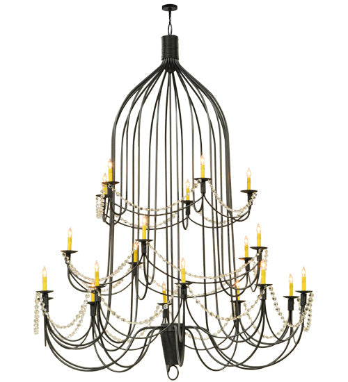 Meyda 72" Wide Bell 20 Light Three Tier Chandelier '149323