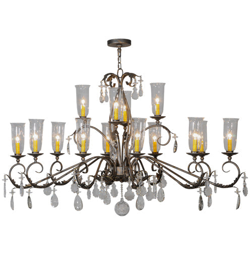 Meyda  62" Long Windsor 14 Light Oblong Chandelier- 149437