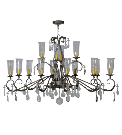 Meyda  62" Long Windsor 14 Light Oblong Chandelier- 149437