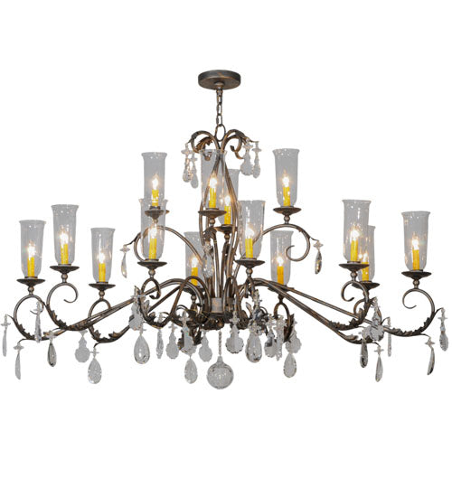 Meyda  62" Long Windsor 14 Light Oblong Chandelier- 149437