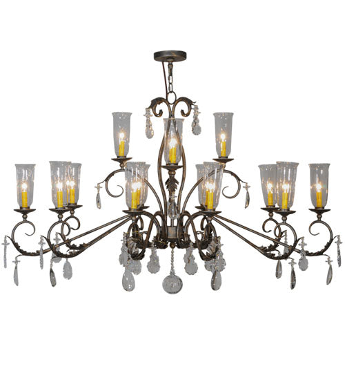 Meyda  62" Long Windsor 14 Light Oblong Chandelier- 149437