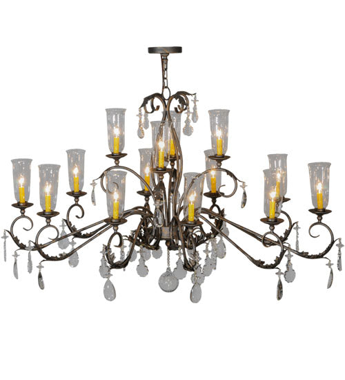 Meyda  62" Long Windsor 14 Light Oblong Chandelier- 149437