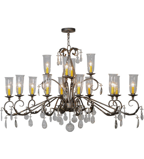 Meyda  62" Long Windsor 14 Light Oblong Chandelier- 149437