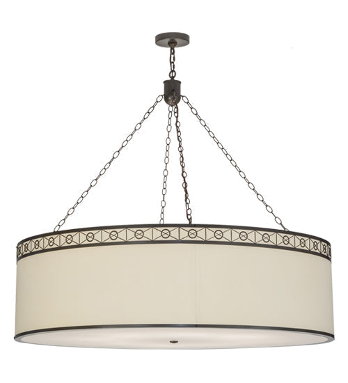 Meyda 54"w Cilindro Circle X Textrene Led Pendant - 152581