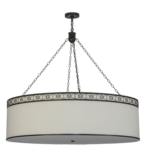 Meyda 54"w Cilindro Circle X Textrene Led Pendant - 152581