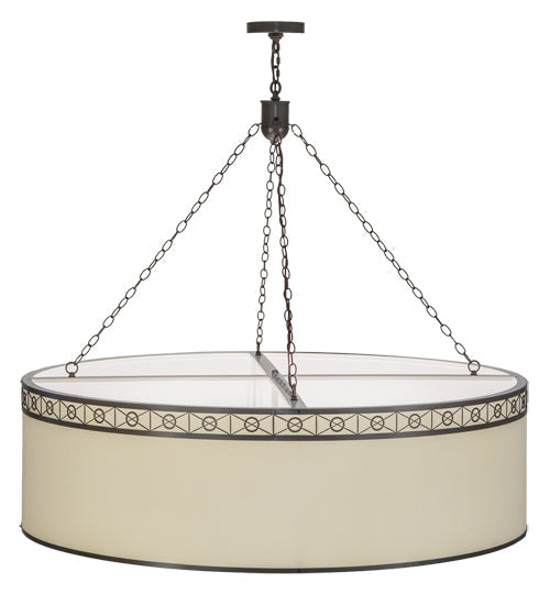 Meyda 54"w Cilindro Circle X Textrene Led Pendant - 152581