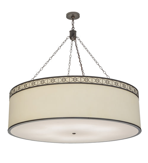 Meyda 54"w Cilindro Circle X Textrene Led Pendant - 152581