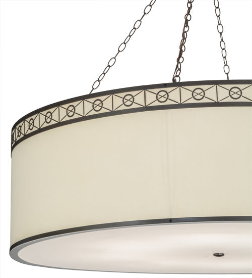 Meyda 54"w Cilindro Circle X Textrene Led Pendant - 152581