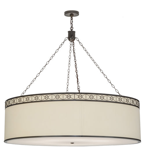 Meyda 54"w Cilindro Circle X Textrene Led Pendant - 152581