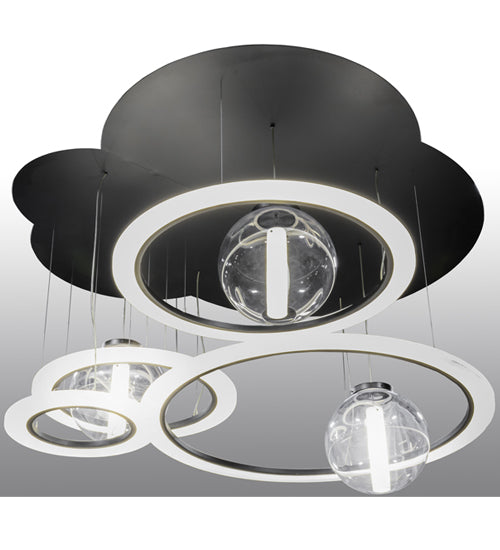 Meyda 84"w Anillo Bola Led Cascading Pendant - 152693