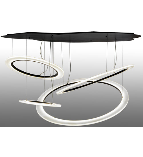 Meyda  84"w Anillo Tilt Led Cascading Pendant - 152833