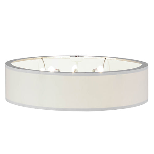 Meyda  48"w Cilindro White Textrene Led Flushmount- 154566