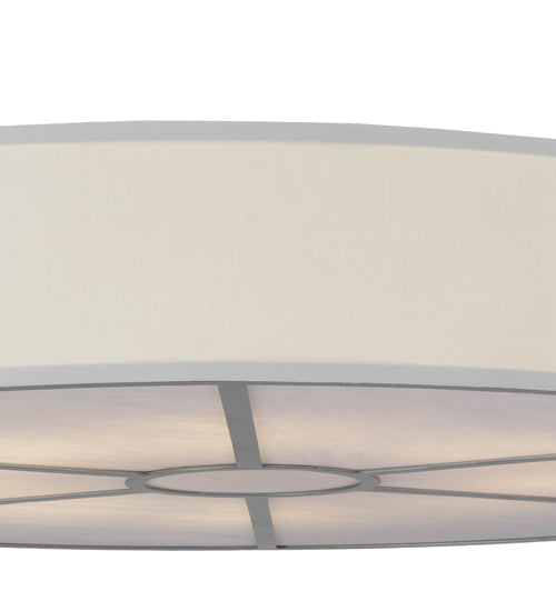 Meyda  48"w Cilindro White Textrene Led Flushmount- 154566