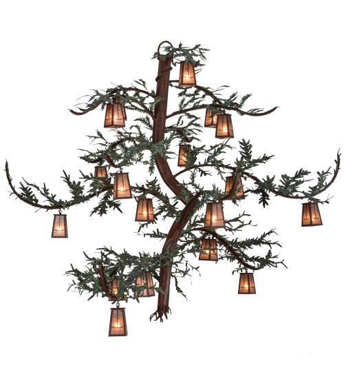 Meyda 91"W Pine Branch Valley View 18 LT Chandelier '154790