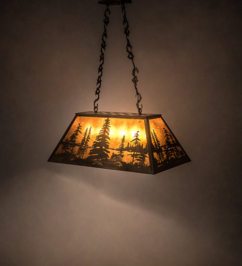 Meyda 33"L Tall Pines Oblong Pendant '154998