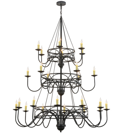 Meyda 60" Wide Polonella 24 Light Three Tier Chandelier '155775