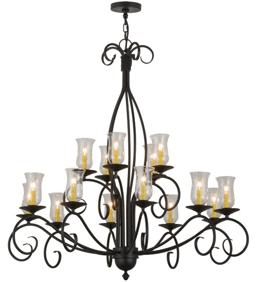 Meyda 48"W Sienna 15 LT Two Tier Chandelier '156193