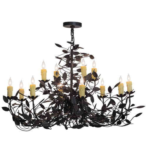 Meyda 42" Wide Pear Leaf 12 Light Chandelier '157544