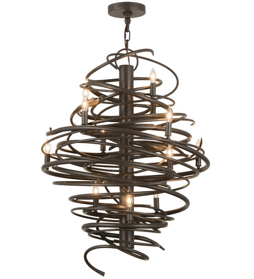 Meyda 28" Wide Cyclone 12 Light Chandelier '157562