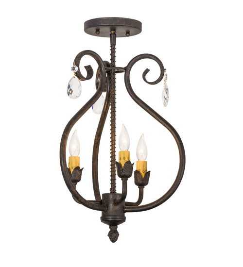 Meyda 12"w Antonia 3 Lt Chandelier- 157891