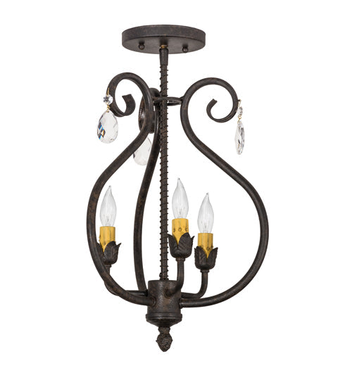 Meyda 12"w Antonia 3 Lt Chandelier- 157891