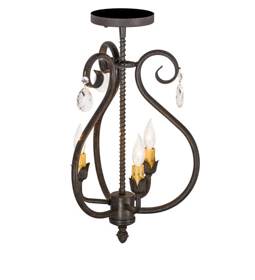 Meyda 12"w Antonia 3 Lt Chandelier- 157891